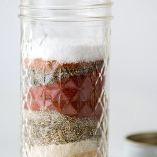 Homemade Cajun Spice Blend in glass jar