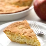 Norwegian Apple Pie is an easy cake like dessert with a nice apple flavor, and no fat! simplyhappyfoodie.com