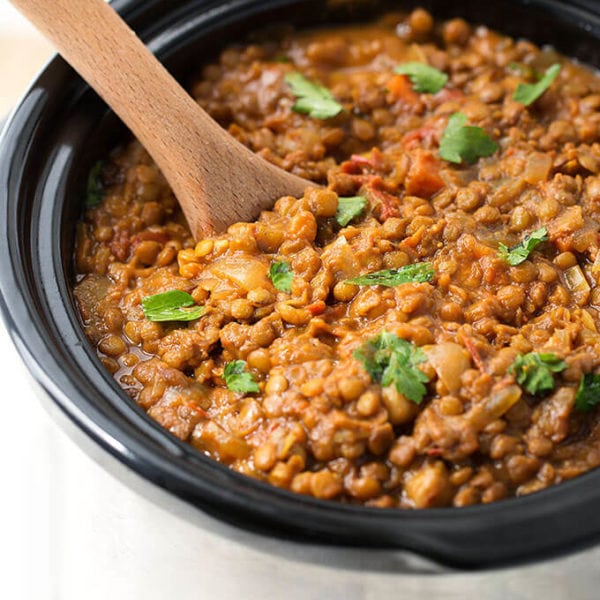 Crock Pot Curry Lentils Simply Happy Foodie