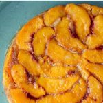 Peach Upside Down Cake closeup