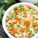 Roasted Cauliflower Rice with Carrots