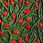 Roasted Spicy Green Beans with Tomatoes