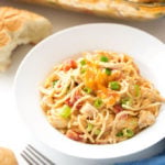 Creamy and Cheesy Baked Chicken Spaghetti