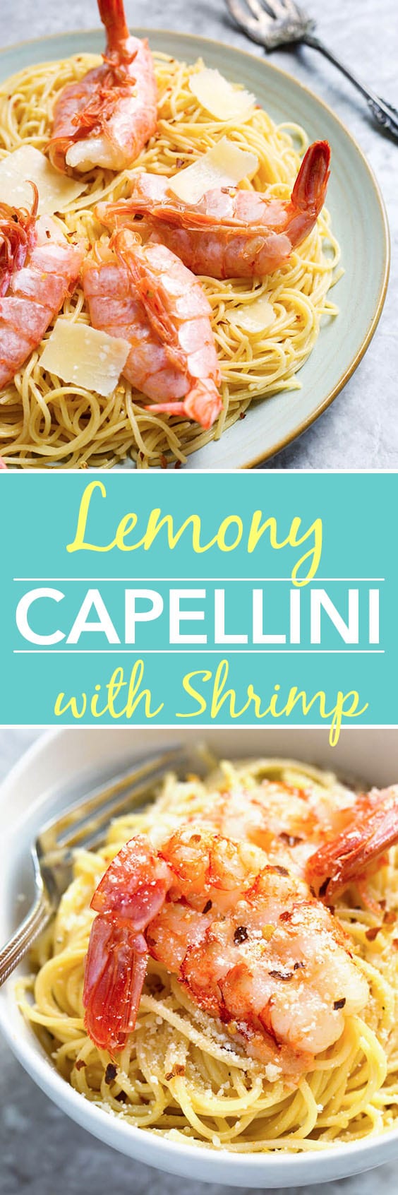 Lemony Capellini with Shrimp | Simply Happy Foodie