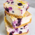 Blueberry Lemon Cheesecake Squares - simplyhappyfoodie.com