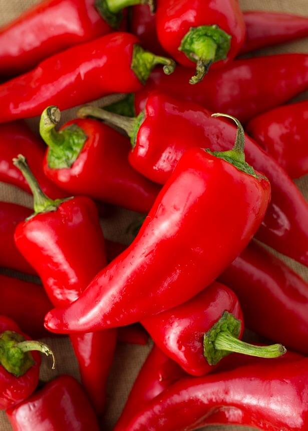 Several Fresno chiles