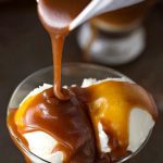 Caramel Sauce POURING OVER ICE CREAM