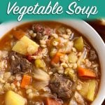 Instant Pot Beef Barley Vegetable Soup