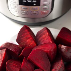 instant pot beets on a plate