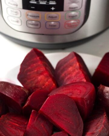 instant pot beets on a plate