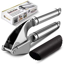 Stainless garlic press
