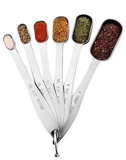Spring Chef Heavy Duty Stainless Steel Metal Measuring Spoons with spices 