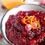 Instant Pot Cranberry Sauce in a white bowl