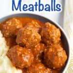 Instant Pot Porcupine Meatballs in a bowl