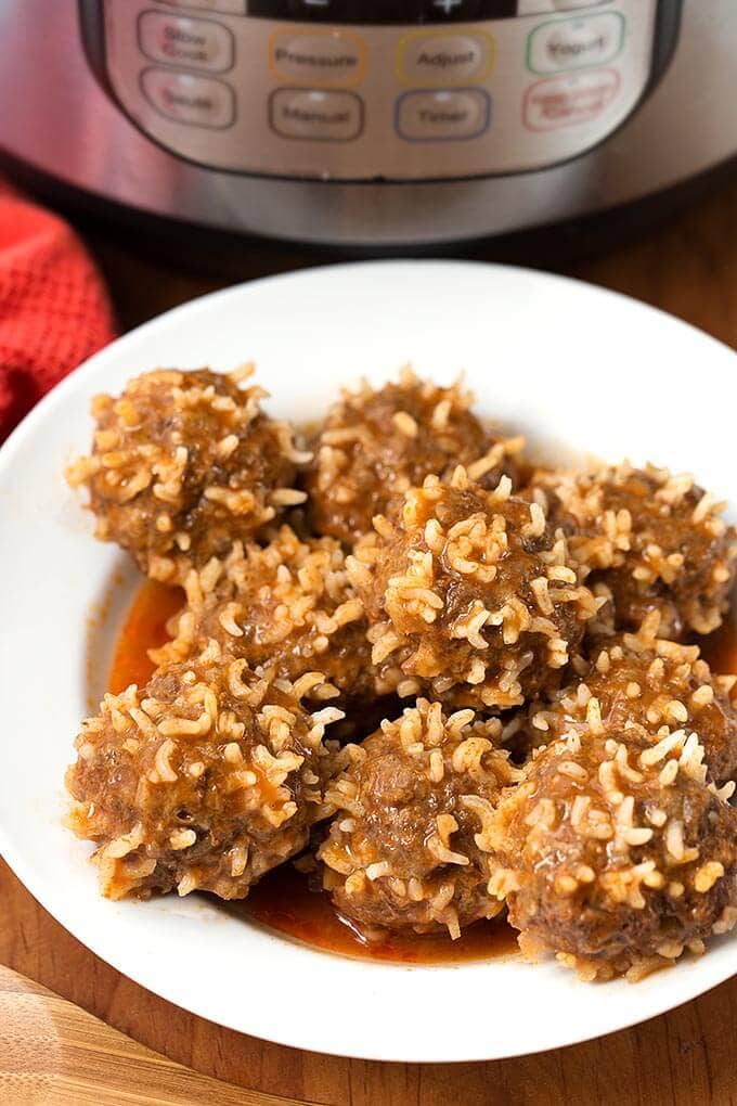 Instant Pot Porcupine Meat Balls Simply Happy Foodie