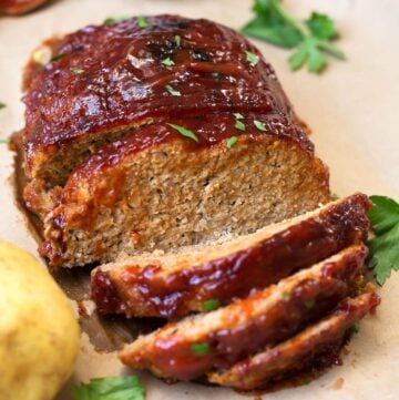 Instant Pot Turkey Meatloaf sliced