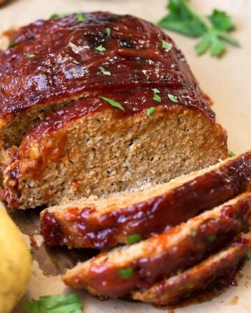 Instant Pot Turkey Meatloaf sliced