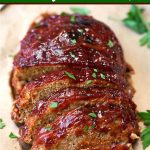 Instant Pot Turkey Meatloaf on brown paper