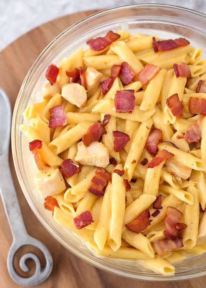 Instant Pot Chicken Bacon Ranch Pasta | Simply Happy Foodie