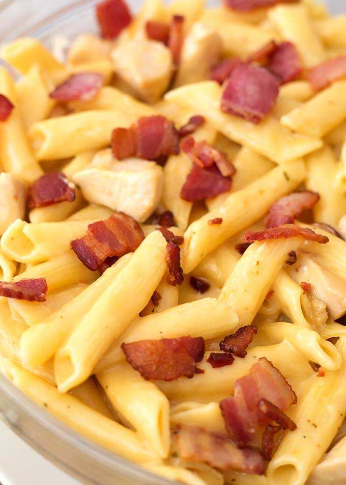 Instant Pot Chicken Bacon Ranch Pasta | Simply Happy Foodie