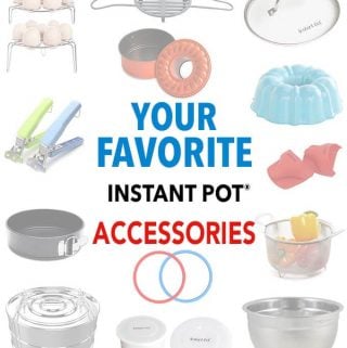 This is a list of Favorite Instant Pot Accessories. I am often asked what my favorite pressure cooker accessories are. So here is the list, which I update fairly often. simplyhappyfoodie.com #instantpotaccessories #pressurecookeraccessories