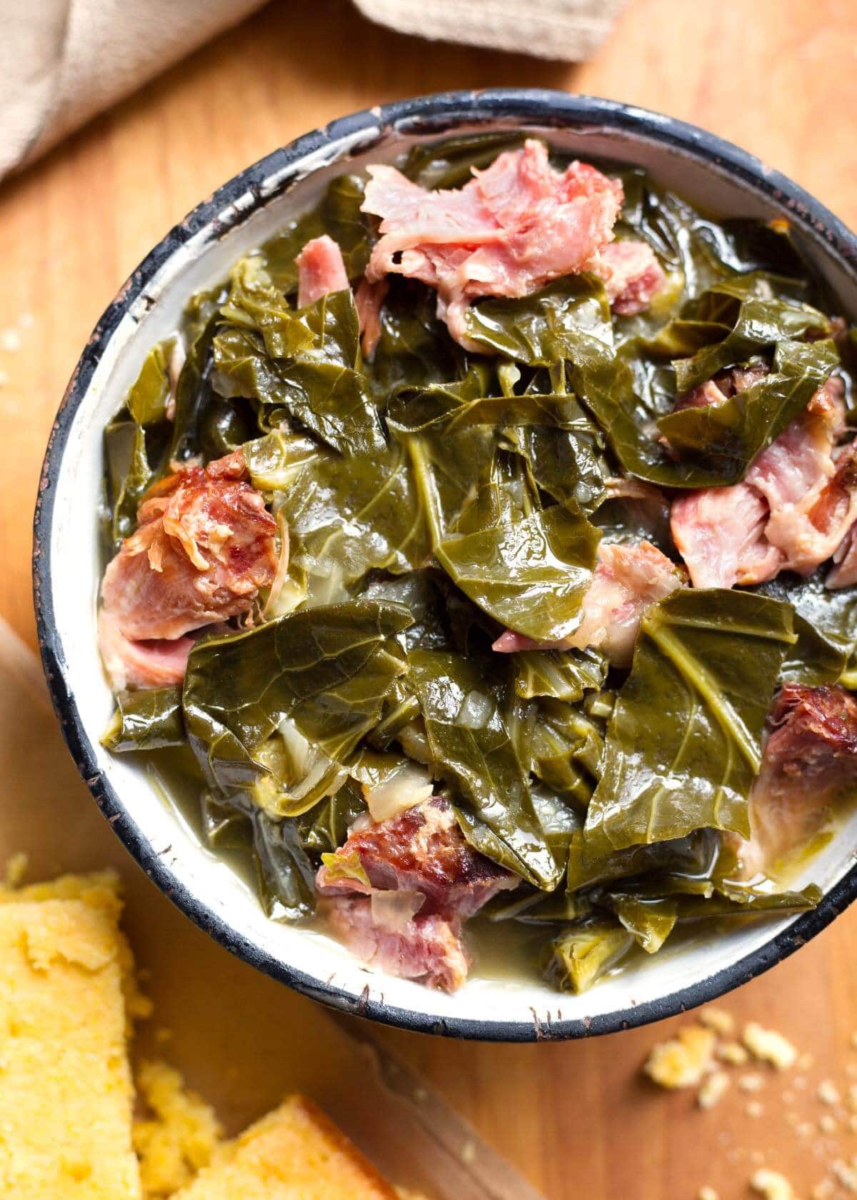 Instant Pot Collard Greens in a bowl