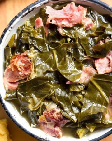 Instant Pot Collard Greens in a bowl