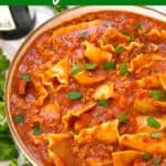 Instant Pot Easy Lasagna Soup in a bowl