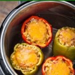 Instant Pot Stuffed Peppers in IP pot