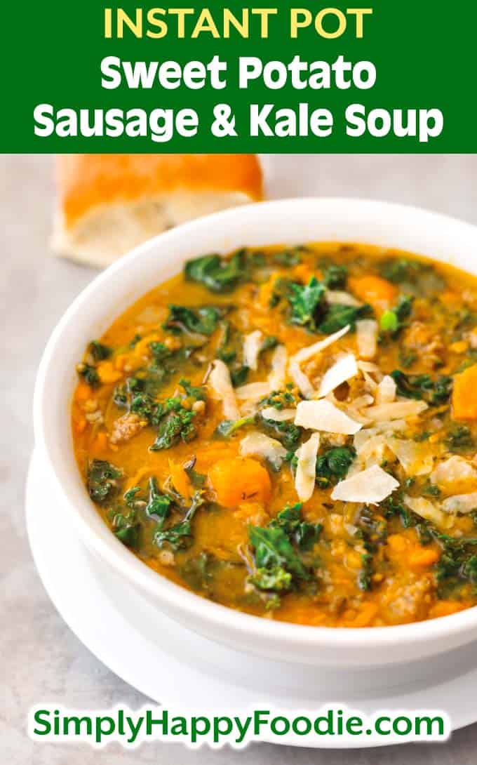 Instant Pot Sweet Potato Sausage and Kale Soup