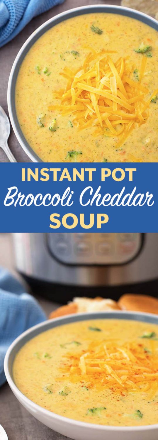 Instant Pot Broccoli Cheddar Soup | Simply Happy Foodie
