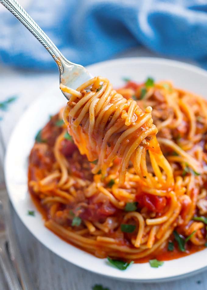 Instant Pot Spaghetti | Simply Happy Foodie