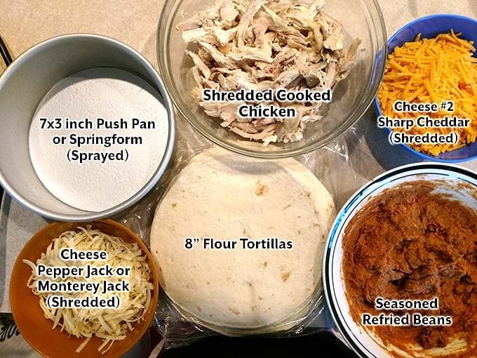 ingredients for Chicken Taco Pie