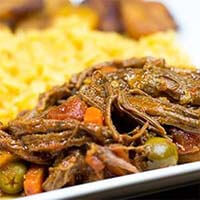 Ropa Vieja on a white plate