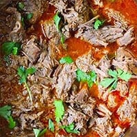 Closeup of Instant Pot Barbacoa