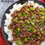 Instant Pot Korean Ground Beef - Bulgogi over rice