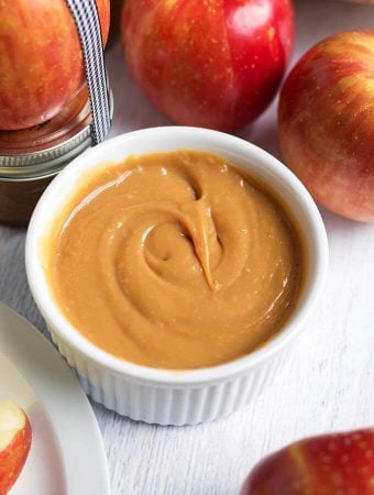 Small white bowl of Dulce de Leche Caramel