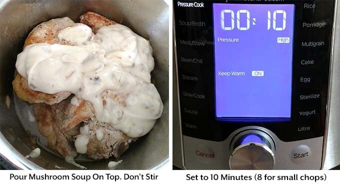instant pot pork chops mushroom gravy process 3