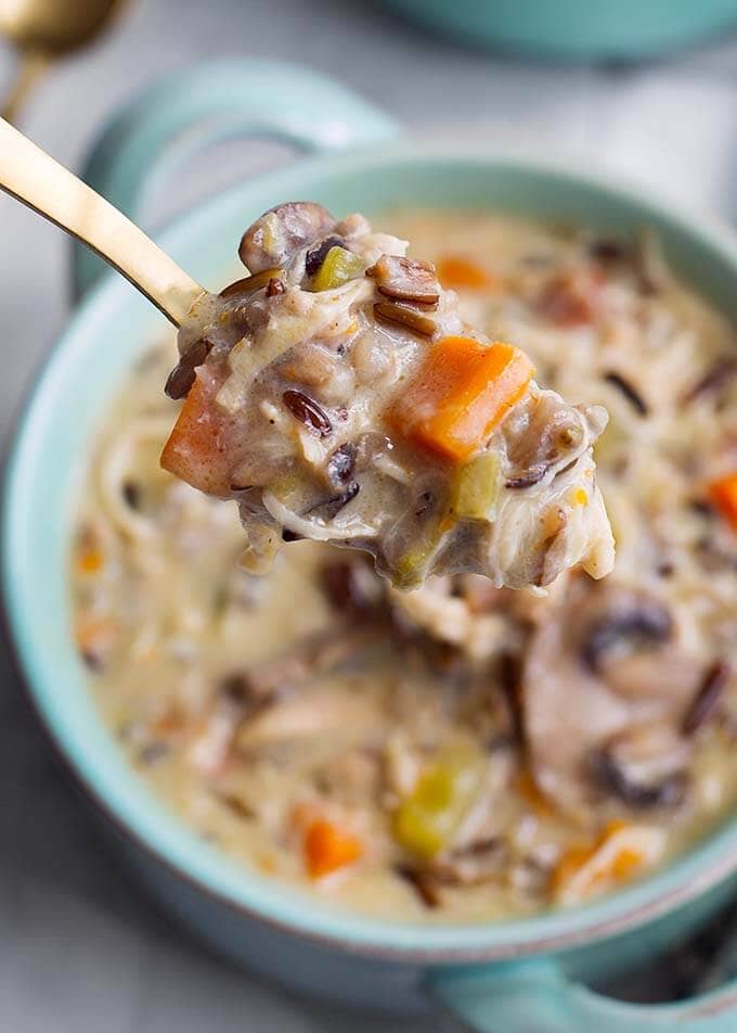 Instant Pot Wild Rice Soup with Chicken Simply Happy Foodie