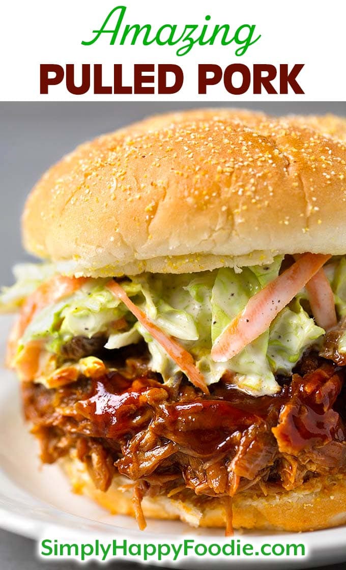 Amazing Pulled Pork Recipe by simplyhappyfoodie.com