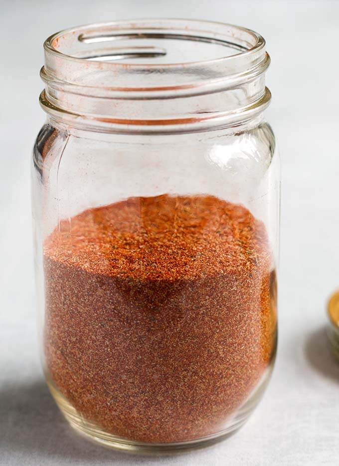 Small jar of Rotisserie Chicken Spice Rub