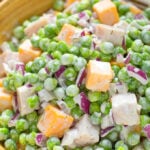 Creamy Pea Salad closeup
