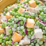 Creamy Pea Salad closeup