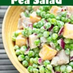 Creamy Pea Salad closeup