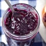 Instant Pot Blueberry Jam is easy to make and delicious! Make this pressure cooker blueberry jam in minutes. simplyhappyfoodie.com #instantpotrecipes #instantpotblueberryjam #instantpotjam #pressurecookerblueberryjam Easy Instant Pot Jam recipe, how to make jam in the Instant Pot