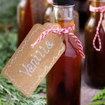 Small bottle of Vanilla Extract with a homemade tag