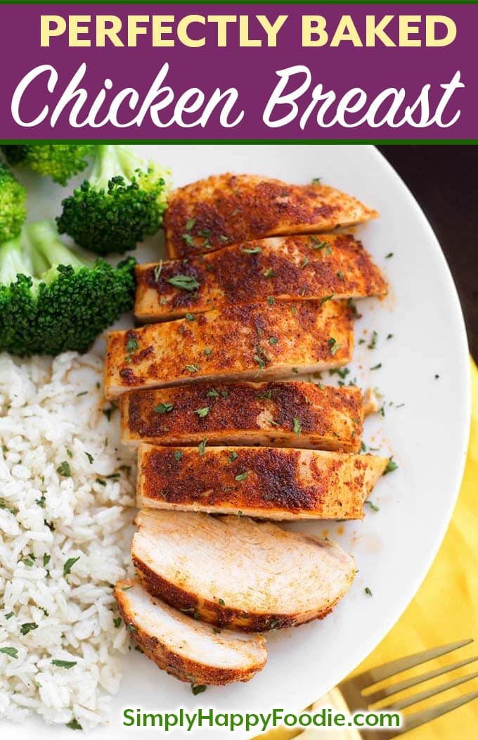 Perfectly Baked Chicken Breast pinterest pin