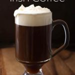 Classic Irish Coffee in glass mug