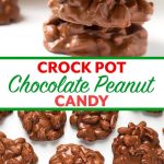 Crock Pot Chocolate Peanut Clusters pin
