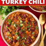 Slow Cooker Turkey Chili in a bowl